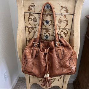 Antonio Melani Women’s Faux Crocodile Skin Shoulder Bag